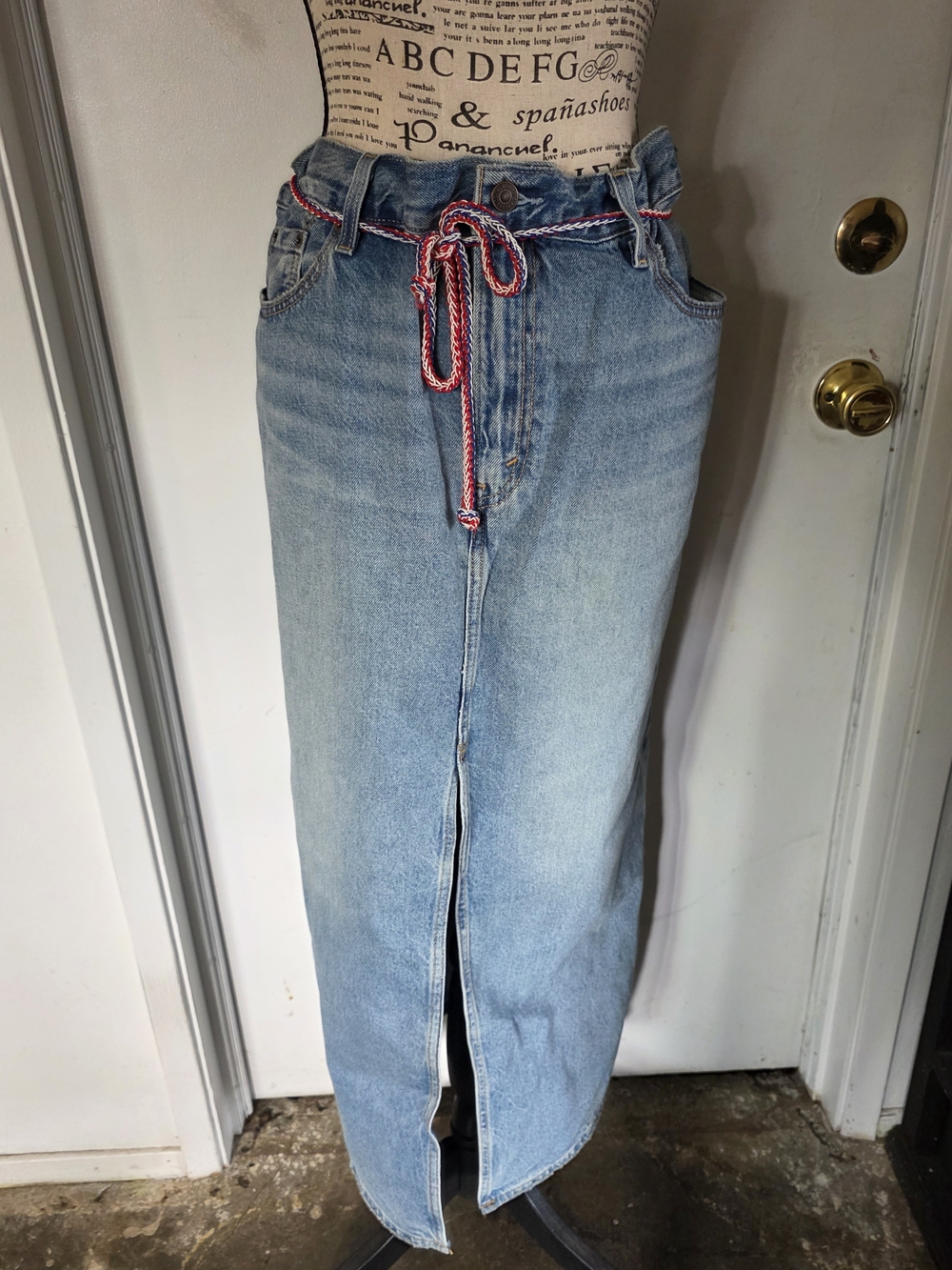 Levi's Light Blue Long Denim Skirt